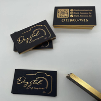 Design personnalisé de luxe brillant or bord feuille de remerciement carte de visite cartes de mariage papier Texture pour les petites entreprises