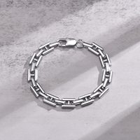 Bracelet Novirassine pour homme, tendance punk, en acier inoxydable, chaîne épaisse à maillons carrés, chaîne fine, cadeau fait main