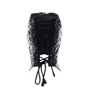 PUレザーマスクヘッド拘束フードヘッドロールプレイ小道具BDSMフェチセックスおもちゃ - Product Image 4