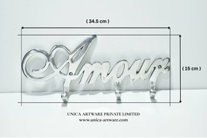 Export Quality Amour Decorative Wall Piece Metal Romantic Wall Art for Home Living Room Bedroom Interior Decoration For Sale - Product Image 2