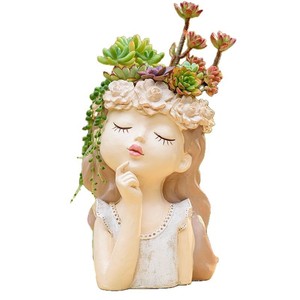 Vaso Creativo in Resina Stile Nordico Europeo <span class=keywords><strong>con</strong></span> Design di Fata per <span class=keywords><strong>Piante</strong></span> Succulente - Regalo da Scrivania Marca VBD - Product Image 5