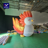 Modèle gonflable de bête de flamme à grande échelle
