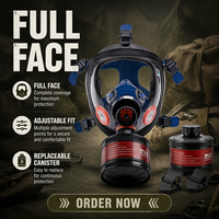 Masque à gaz tactique Cnstrong S100X-2 2026, respirateur intégral, pince-nez réglable, réutilisable, lavable, haute filtration