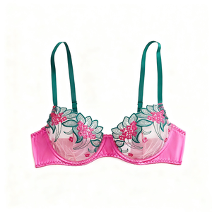 ملابس داخلية نسائية نسائية دانتيل ملابس داخلية لف من ثلاث نقاط طقم حمالة صدر مثيرة - Product Image 3