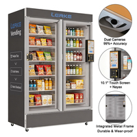 Distributeur automatique intelligent LERKE nouvelle génération pour aliments et boissons, écran tactile, 1200L, fonctionnement 24h/24 et 7j/7, surveillance à distance, vente de snacks/boissons gazeuses