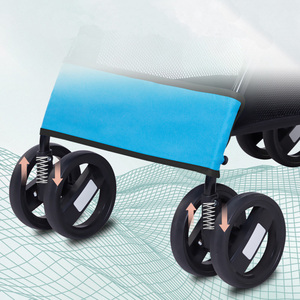 Nhà Máy Giá thấp <span class=keywords><strong>Graco</strong></span> vật nuôi Xe đẩy cho chó du lịch ngoài trời Chạy Bộ xe đẩy vật nuôi giỏ hàng với omni-directional bánh xe - Product Image 5