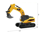 Mini-excavatrice en métal 1:64 à 8 directions, véhicule d'ingénierie, jouet de voiture télécommandée pour enfants
