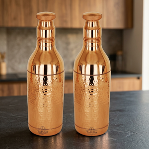 กระติกน้ำทองแดงพร้อมฝาปิด ดีไซน์วินเทจ พกพาสะดวก - Product Image 6