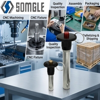 Goupille de sécurité à bille en acier inoxydable avec cordon, goupille de sécurité anti-perte à dégagement rapide pour équipement industriel