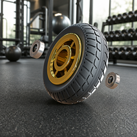 Rouleau abdominal doré de qualité supérieure avec roulements silencieux pour entraînement de base à domicile, fabrication OEM professionnelle, vente en gros