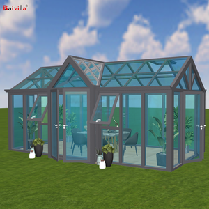 Verre isolant thermique en aluminium pour salles de soleil, toit réglable, à bas prix, nouveau design - Product Image 5