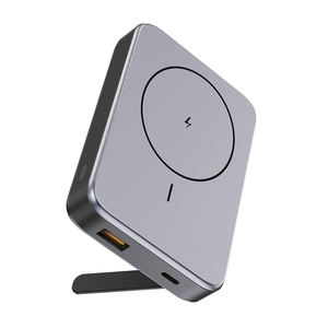 Banco de Energía Inalámbrico Magnético de 10000 mAh - Cargador Portátil de Carga Rápida QC de 22.5 W con Soporte de Aleación de Aluminio y Salida Inalámbrica de 15 W - Product Image 6