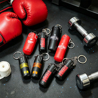 Porte-clés Sac de Boxe Personnalisé avec Logo Imprimé, Mini Gants de Boxe 3D en PU, Pendentif Sac de Boxe, Porte-clés en Cuir
