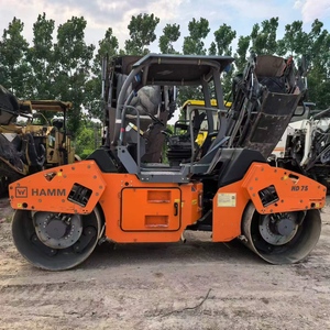 Used HAMM HD75 Tandem Vibratory Roller Double Drum Asphalt Compactor for <b>Road</b> Construction - Product Image 1