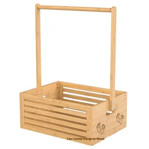 Cesta de Madera para Baby Shower, Cesta de Almacenamiento con Asa, Cesta de Regalo para <span class=keywords><strong>Embarazo</strong></span> - Product Image 1