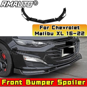 For Chevrolet Malibu XL 2016-2022 Car Front Bumper <b>Lip</b> Splitter Diffuser Body Kit <b>Gloss</b> Black Bumper Protector Modification Part - Product Image 1
