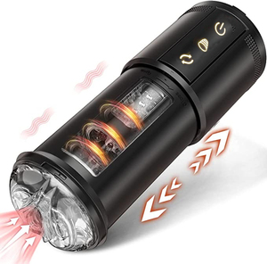 เครื่องช่วยตัวเองสำหรับผู้ชาย พร้อมฟัง<span class=keywords><strong>ก</strong></span>์ชั่นสอดใส่และให้ความร้อน ปรับความเร็วได้ ดูดแรง <span class=keywords><strong>ใช้</strong></span>งานแบบแฮนด์ฟรี ของเล่นทางเพศสำหรับผู้ชาย - Product Image 1