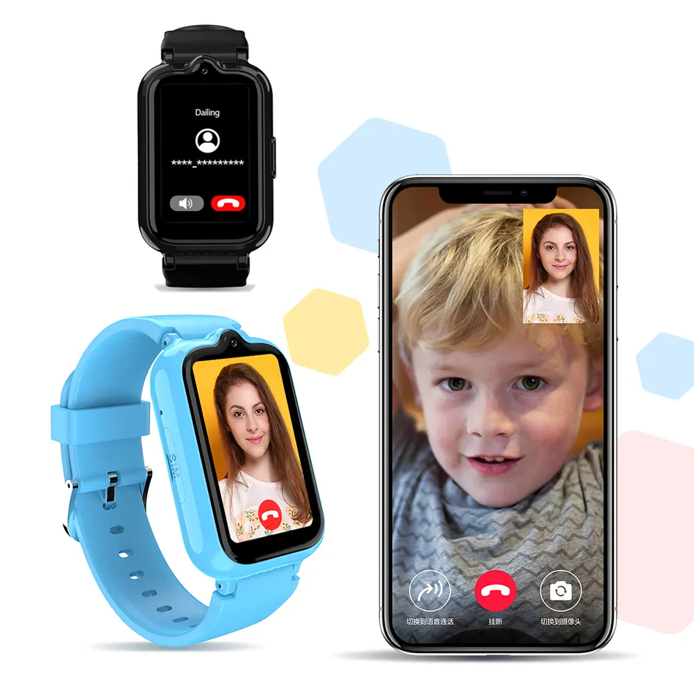 Red de alta velocidad 4G Smartwatch LT41 Pantalla táctil con cámara videollamada teléfono GPS Wifi Ubicación Niños Reloj inteligente