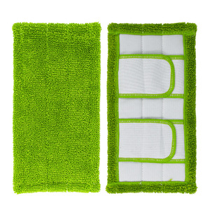 Têtes de balai serpillère manuelles en microfibre lavables pour nettoyage de sols secs/humides avec design écologique et séchage rapide, et manche en acier inoxydable - Product Image 3