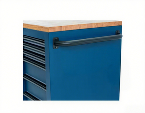 ตู้เครื่องมือเคลื่อนที่แบบมีล้อ 84 นิ้ว 22 ลิ้นชัก พร้อมท็อปไม้จริง สีน้ำเงิน - Product Image 5