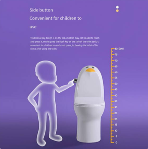 Sièges <span class=keywords><strong>de</strong></span> <span class=keywords><strong>toilette</strong></span> allongés pour enfants en céramique colorée avec couvercle en PP, fixation au sol, réservoir encastré, idéal pour les écoles - Product Image 4