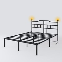 Lit pliant en acier moderne et minimaliste, simple/double, compact pour les petites maisons, design simple et élégant, pour les siestes à la maison