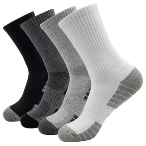 Новый дизайн, дышащие утолщенные спортивные носки для бега, баскетбола, удобные спортивные хлопковые носки на заказ