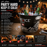 Seau à glace recyclable pour bière - Boîte en étain personnalisable avec logo OEM Jinfeng, impression CMYK pour bars, activités de plein air et jeux d'eau pour enfants