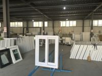Fenêtres coulissantes à double vitrage en PVC/UPVC transparent givré, à petite arche, 3 rails, pour la maison