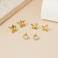 Nuovo Designer 925 in argento Sterling per la moda Moissanite orecchini orecchini placcato oro farfalla artiglio stella