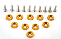 CNC Anodized Colored Gasket Countersunk Head Hardware Tools M3 M4 M5 M6 M8 M10 Aluminum Mudguard Washer with Bolts