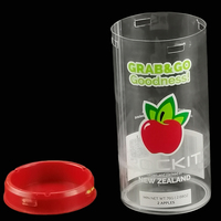 Boîte écologique Petits tubes cylindriques en plastique transparent avec cylindre en PVC Emballage de cylindre de qualité supérieure pour les aliments pour pommes