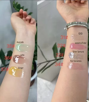 Minyak bibir rasa buah alami, minyak bibir Label pribadi, minyak Perawatan Bibir polipeptide Anti Penuaan, Pelembab mendalam, minyak bibir rasa buah alami