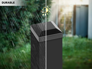 ฝาครอบเสาเหล็กสแตนเลส/อลูมิเนียม ขนาด 2.5 นิ้ว x 2.5 นิ้ว ขายดี ป้องกันสนิม ดีไซน์ทันสมัย รูปทรงปิรามิด สำหรับเสาไม้ แบบกดเข้า - Product Image 4