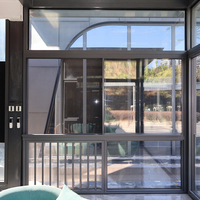 Modernes Horizontales Design Aluminium-Schiebefenster Doppelt Gehärtetes Glas Einbruchsicheres Gittergewebe für Außenbereich Küche Hotel