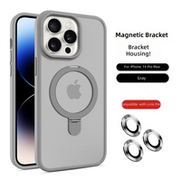 Casing Ponsel Anti Benturan Magnetik Dengan Penyangga & Pelindung Lensa Terintegrasi untuk iPhone 18 Pro 17 Air 16 15 13
