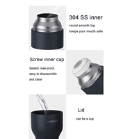 Bouteille d'eau sous vide isolée à l'hydrogène de 500ml en acier inoxydable facile à transporter avec sangle Logo gravé par les douanes Flacon thermique de voyage