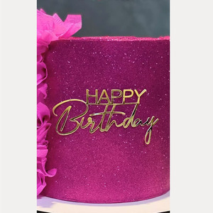 Scrittura a mano acrilico <span class=keywords><strong>buon</strong></span> <span class=keywords><strong>compleanno</strong></span> <span class=keywords><strong>torta</strong></span> Topper oro acrilico <span class=keywords><strong>torta</strong></span> decorazioni forniture <span class=keywords><strong>per</strong></span> la festa di <span class=keywords><strong>compleanno</strong></span> - Product Image 2