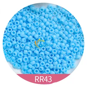 1688 shopping online glass beads wholesale 8/0 3.0mm Solid color ring bead insInternet celebrity Ring material buyer agent