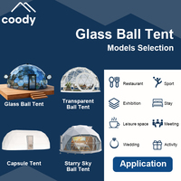 Tente dôme géodésique moderne de luxe personnalisée, hôtel yurt avec poteaux en aluminium pour le camping
