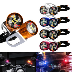 Feux LED multi-couleurs pour voiture, moto, vélo électrique, feux de freinage à effet œil d'aigle, feux de signalisation pour rétroviseurs, 12V - Product Image 1