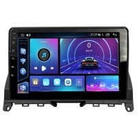 Système de navigation Android compatible avec Mercedes-Benz Classe C 2007-2010, avec interconnexion voiture-appareil et caméra de recul