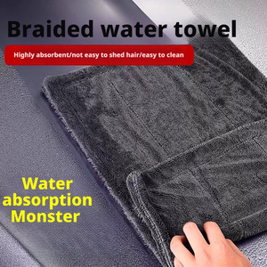 Paño de microfibra absorbente de doble capa trenzado de 1200 gsm, de doble cara y engrosado, para lavado de coches, marca OEM - Product Image 3