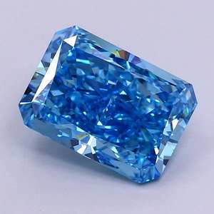 Diamante de Laboratorio de Corte Radiante, Azul Intenso, 2 Quilates, Certificado IGI, Claridad VS1, para Anillos de Compromiso - Product Image 1