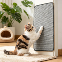 Griffoir vertical mural gris pour chat, résistant à l'usure, anti-rayures, sans poussière