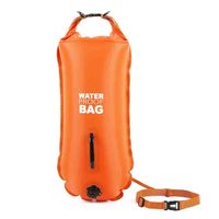 Großhandelspreis Maßgefertigte Tragbare Aufblasbare Schwimmboje aus Nylon PVC 28L für Freiwasser-Triathlon