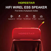 HOPESTAR P26 10W Bluetooth IPX6 Étanche LED Lumière Musicale Pulsée TWS TF USB AUX FM Mini Haut-parleur Stéréo Portable d'Extérieur