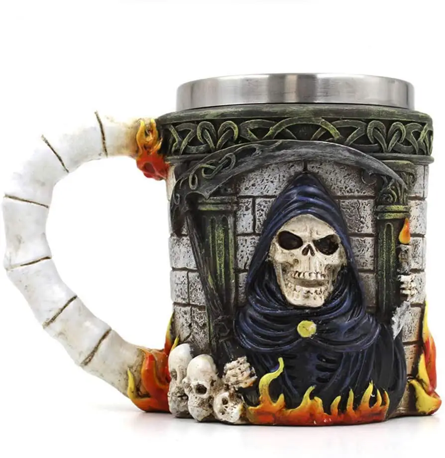 Customized Medieval Skeleton Skull Cup Decor Beer Drink Cup