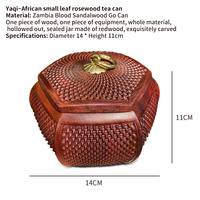 Vente chaude Traditionnel En Bois Lobulaire Palissandre Weiqi Pot Pièces D'échecs Conteneur pour Meubles De Maison dans La Salle À Manger Salon Utilisation