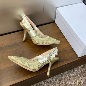 Sandalias de Tacón Medio a Alto con Punta Puntiaguda, Diseño de Marca, de Lujo, Nuevas, para Mujeres a la Moda - Product Image 2